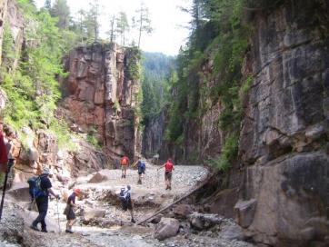 E5 Bozen - Trient: in der Blätterbachschlucht