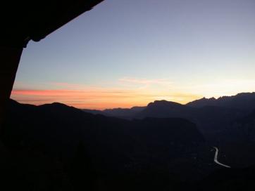 E5 Bozen - Trient: Abendstimmung in Gfrill