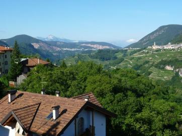 E5 Bozen - Trient: Morgenblick vom Hotel Europa