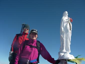 Gran Paradiso 400er Besteigung: Madonna am Ziel