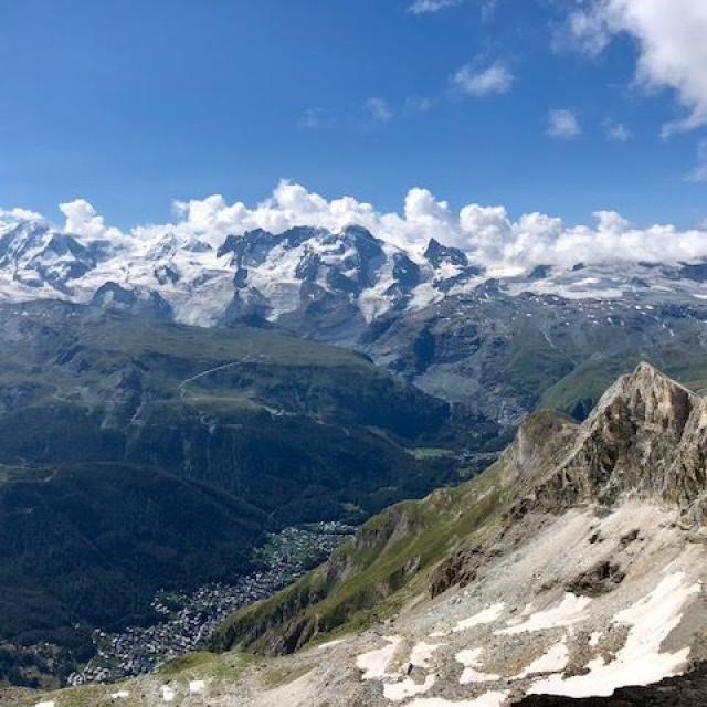 Wallis leicht Viertaunender: Gipfelpanorama