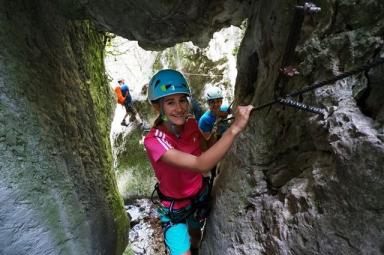 Gardasee Klettersteig Kurs: in der Sallagoni Schlucht