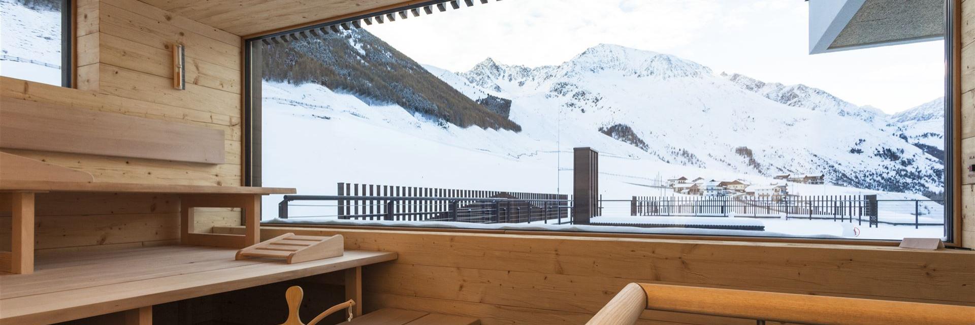 Skitouren Reschenpass Langtauferertal: Panoramsauna