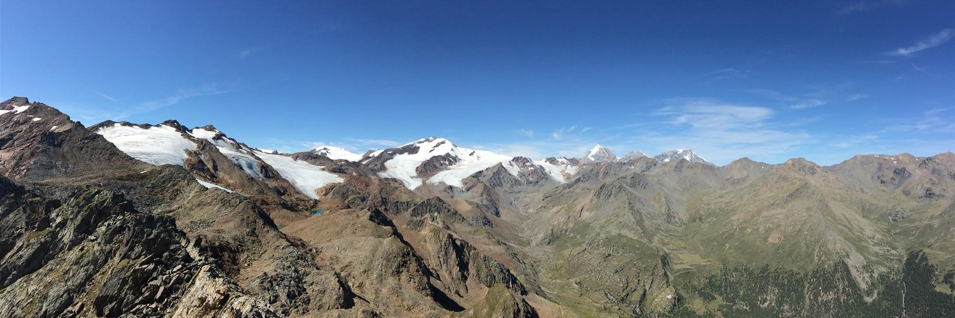 Wanderwoche Ortler Alpen Zufallhütte:  Panoramaberge