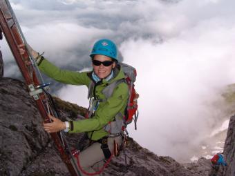 Basiskurs Bergsteigen und Klettern: Leiter am Hindelanger Klettersteig