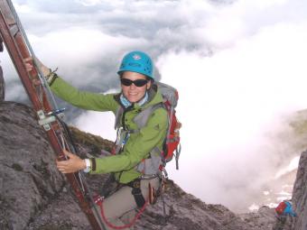 Basiskurs Bergsteigen und Klettern: Leiter am Hindelanger Klettersteig