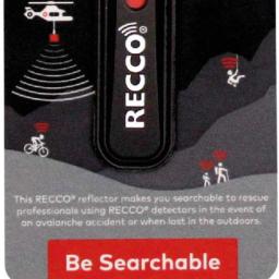 RECCO Rucksack Reflektor - SCHWARZ   Bestellnummer: 701