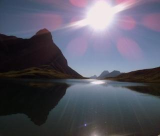 Steinbocktour durch die Allgäuer Alpen: Sonnenuntergang am Rappensee