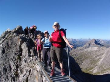 Steinbocktour durch die Allgäuer Alpen: Brücke auf dem Heilbronner Weg