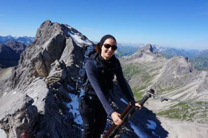 Steinbocktour durch die Allgäuer Alpen: auf der Leiter am Heilbronner Weg