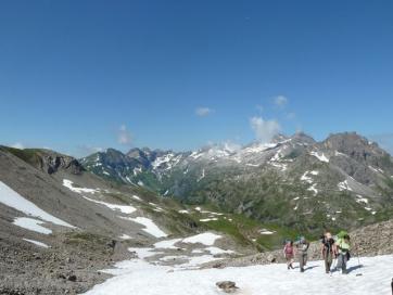 Steinbocktour durch die Allgäuer Alpen: unter der Krottenkopfscharte