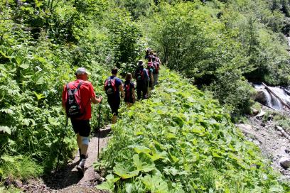 E5 Alpenüberquerung Bergschule Oberallgäu: Aufstieg am Sperrbach