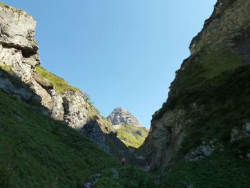 E5 Alpenüberquerung Bergschule Oberallgäu: Blick aus dem Sperrbachtobel