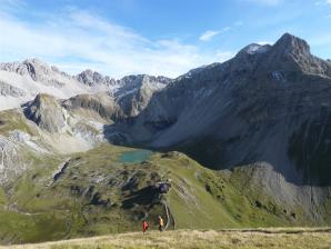 E5 Alpenüberquerung Bergschule Oberallgäu: Blick zur Seescharte