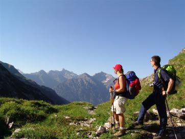 E5 Alpenüberquerung Bergschule Oberallgäu: Mädelejoch Ausblick