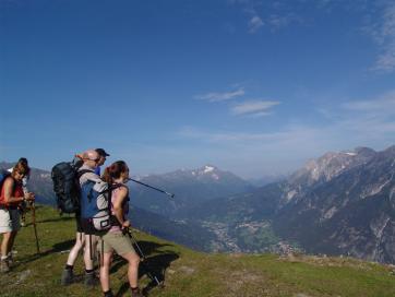 E5 Alpenüberquerung Bergschule Oberallgäu: Panorama auf dem Venet