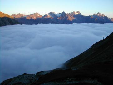 E5 Alpenüberquerung Bergschule Oberallgäu: Nebelmeer