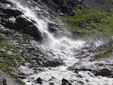 E5 Alpenüberquerung Bergschule Oberallgäu: Gletscherbach Mittelbergferner