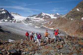 E5 Alpenüberquerung Bergschule Oberallgäu: unter der Braunschweiger Hütte