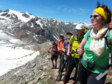 E5 Alpenüberquerung Bergschule Oberallgäu: Pitztaler Jöchel Aufstieg