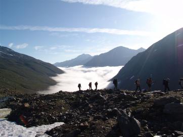 E5 Alpenüberquerung Bergschule Oberallgäu: Aufstieg Similaunhütte