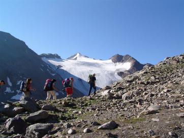 E5 Alpenüberquerung Bergschule Oberallgäu: Similaunblick