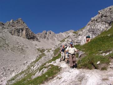 Alpenüberquerung E5 Oberstdorf-Meran: Abstieg von der Seescharte