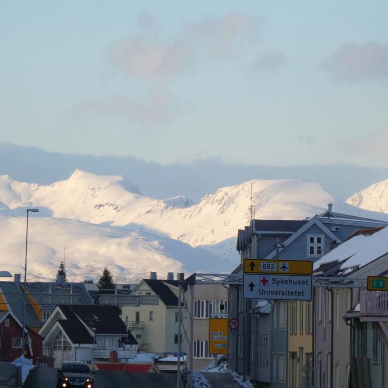 Skitouren mit Schiff Norwegen: Tromsö Skyline